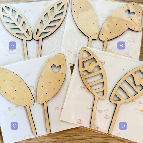 Hasenohren aus Holz Blumenstecker Hasenohren aus Holz