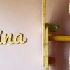 Holzschrift für die Wand Holzschrift für die Wand: Name aus Holz in einem Kinderzimmer