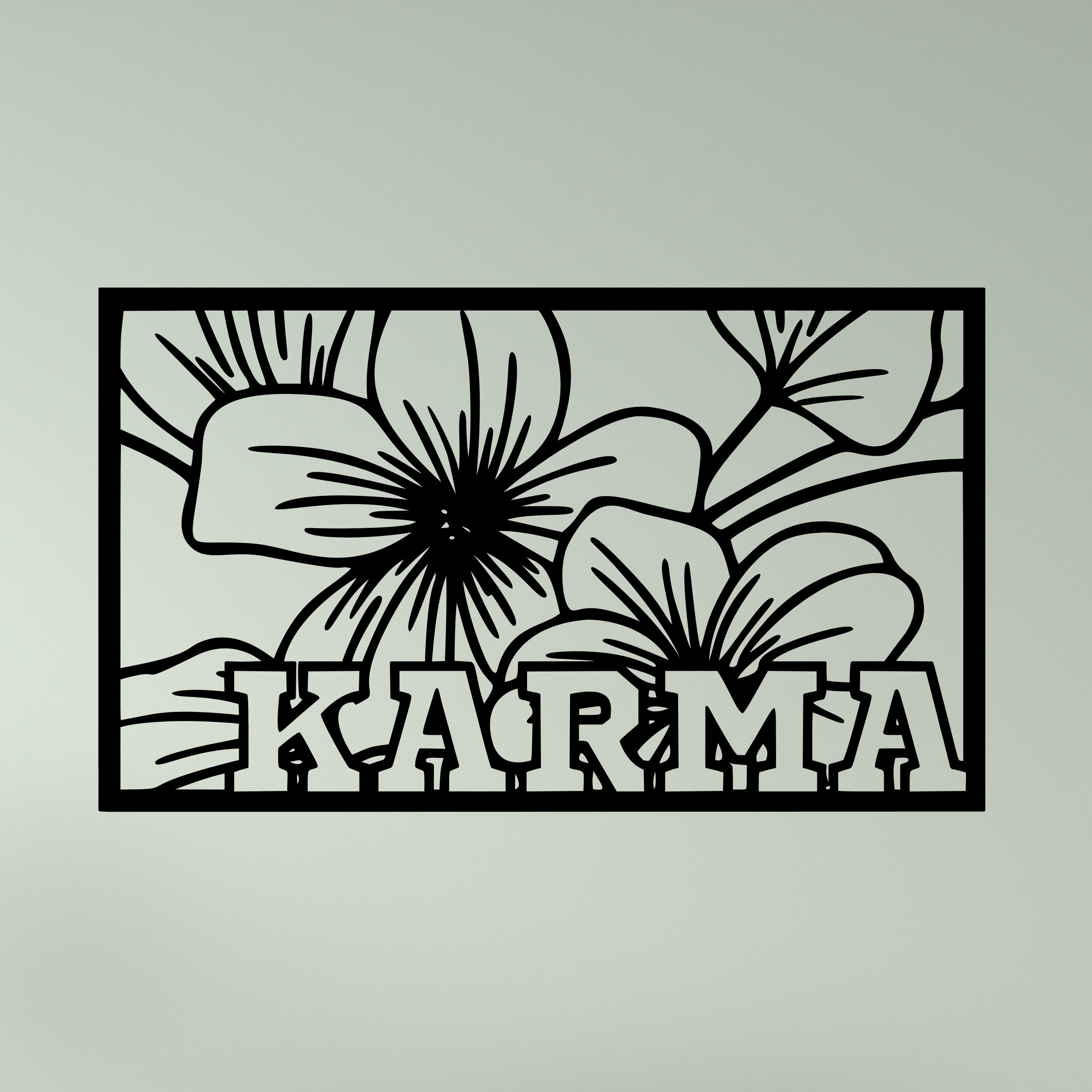 Personalisiertes Wandschild mit Wunschwort KARMA