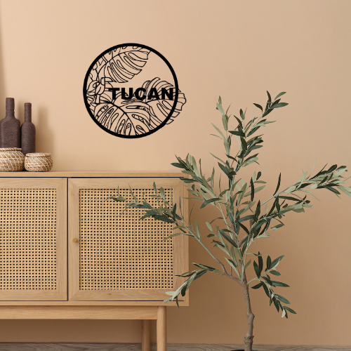 Kundenwunsch Tucan in floralem Rahmen