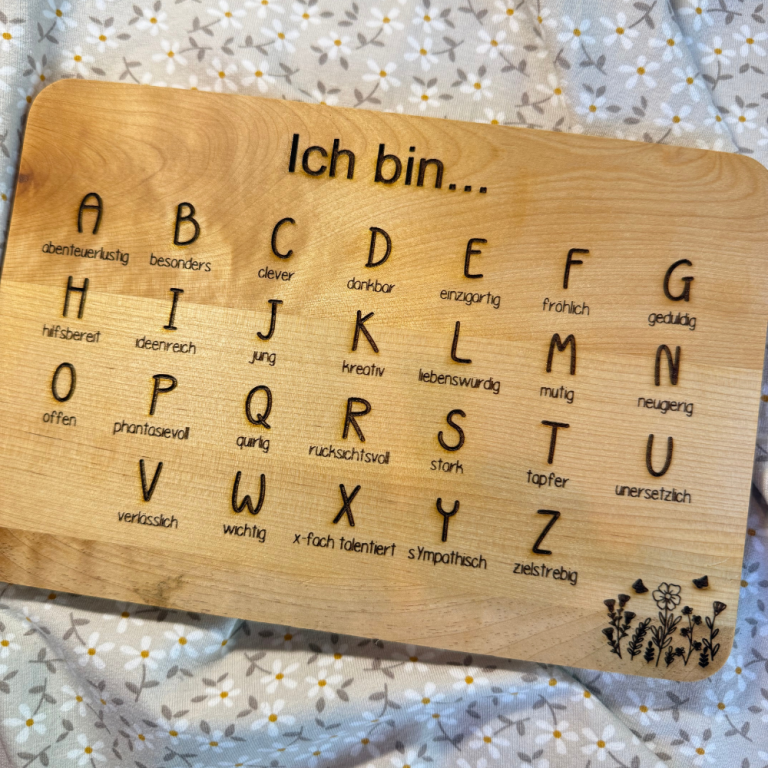 Affirmations Frühstücksbrettchen